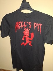 Pop Threads Men’s S Black ICP Hatchetman Hell’s Pit Double-Sided Cotton Tee