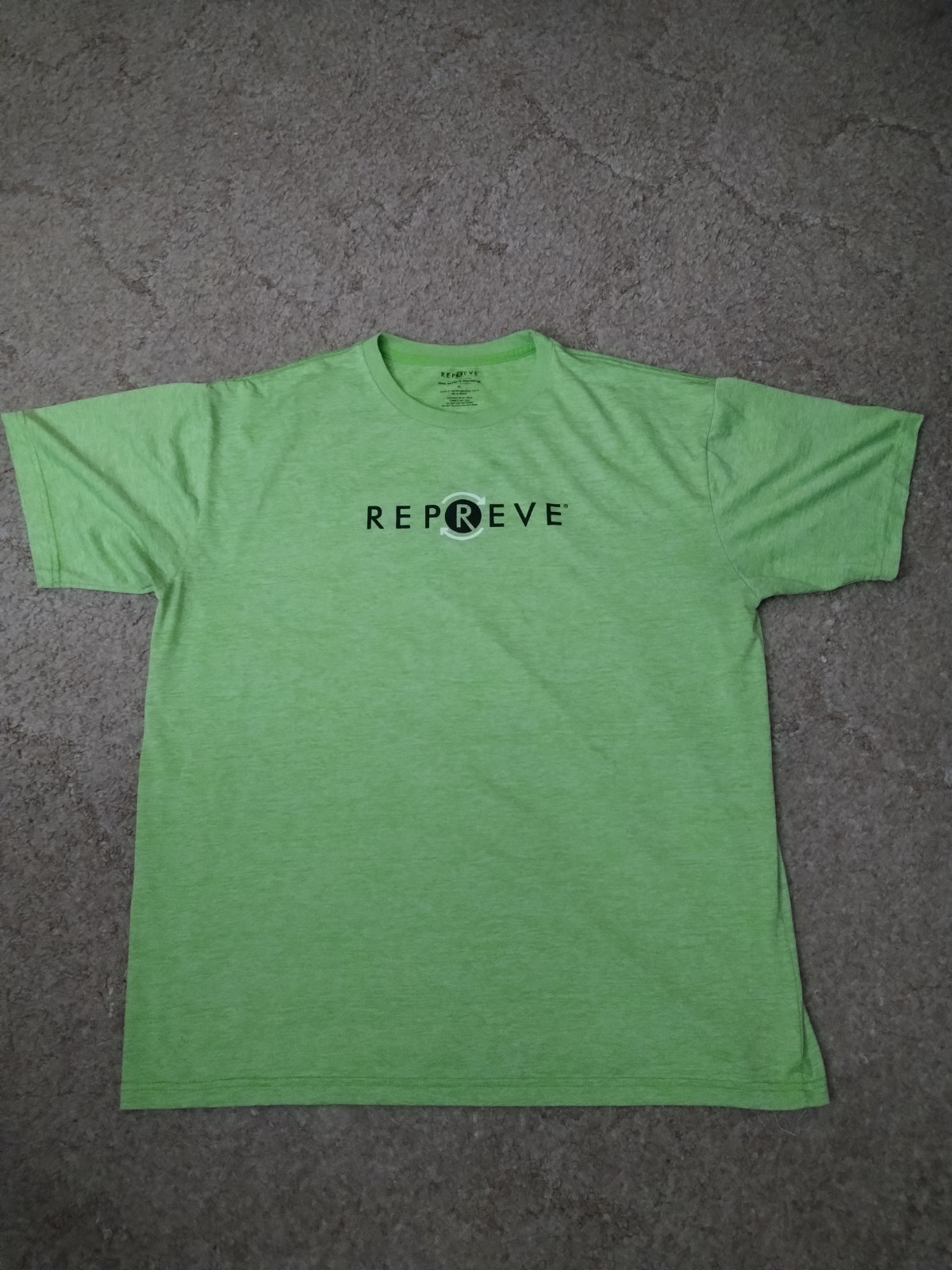 Men's Repreve Lime Green Short Sleeve T-Shirt Size XL Made In USA gallery