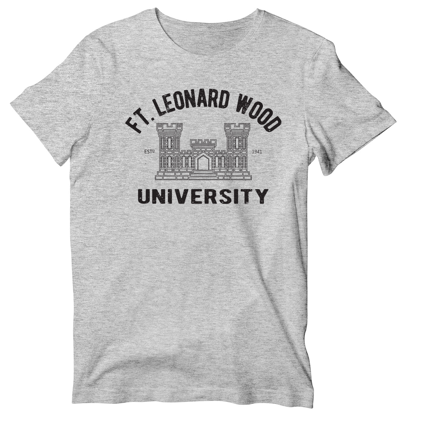 US Army Engineer Fort Leonard Wood University Short Sleeve T-Shirt gallery