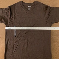 CSG Men’s Size Small Chocolate Cotton Short Sleeve V Neck Basic Tee NWT