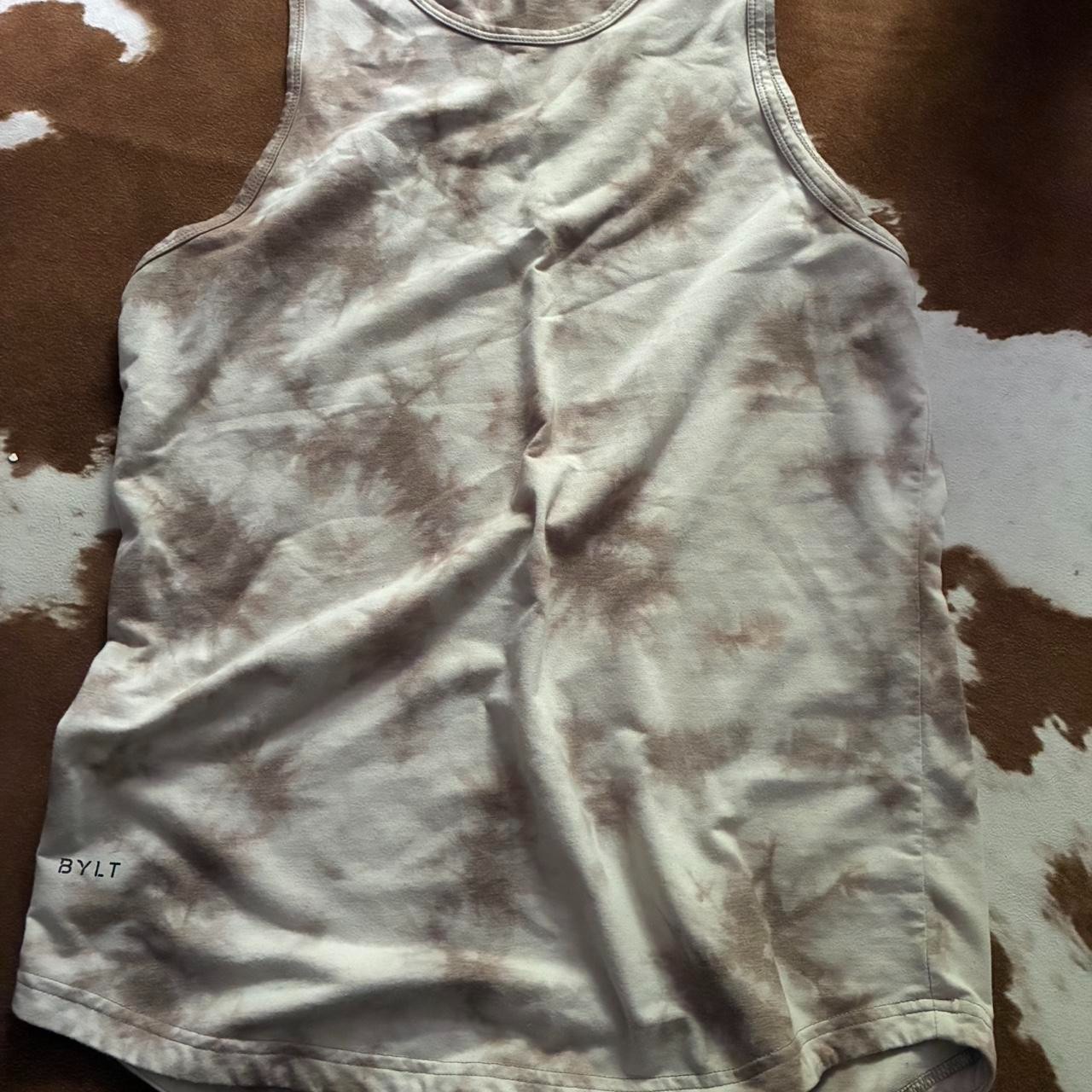 BYLT Premium Basics Cloud Dye Tank Sand Tie Dye Mens Sleeveless Size M gallery