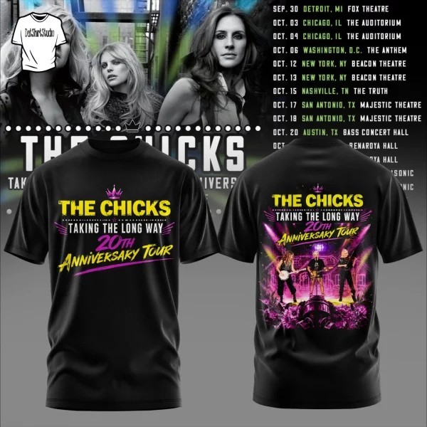 The Chicks 20th Anniversary Tour T-Shirt Unisex All Sizes CB0252
