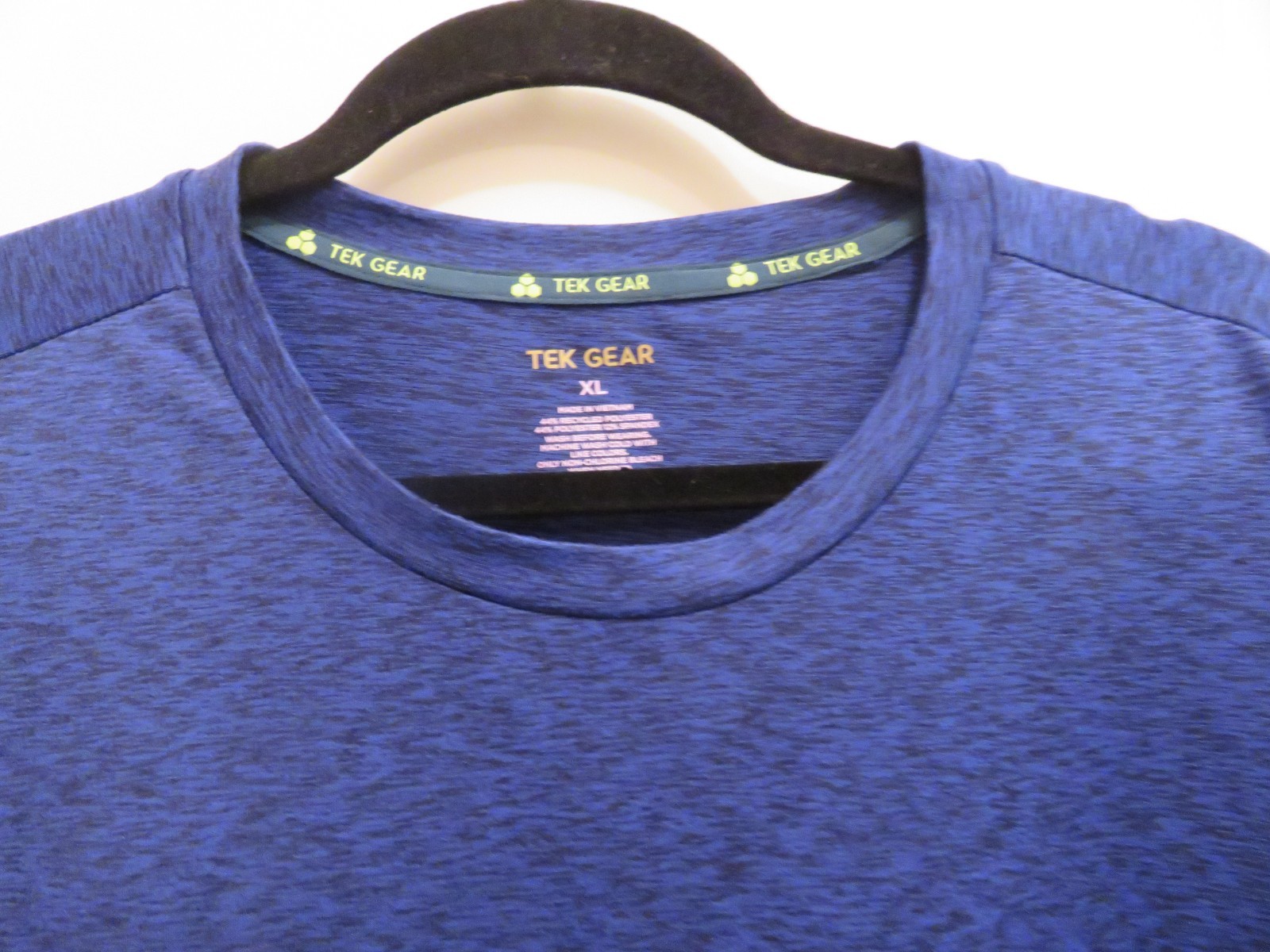 Tek Gear T Shirt Mens Long Sleeve BLUE HEATHERED SIZE XL Gym Workout STRETCH gallery