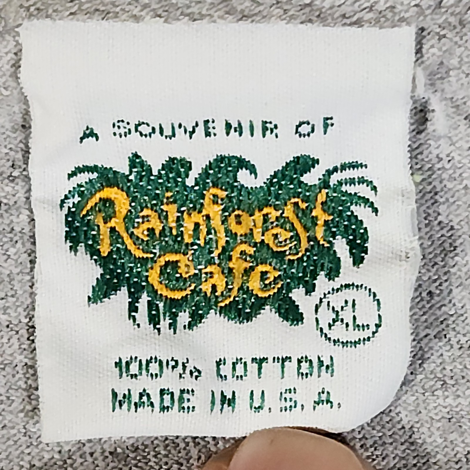 Vintage Rainforest Cafe Orlando Mens Shirt Size XL Gray Ape Gorilla gallery