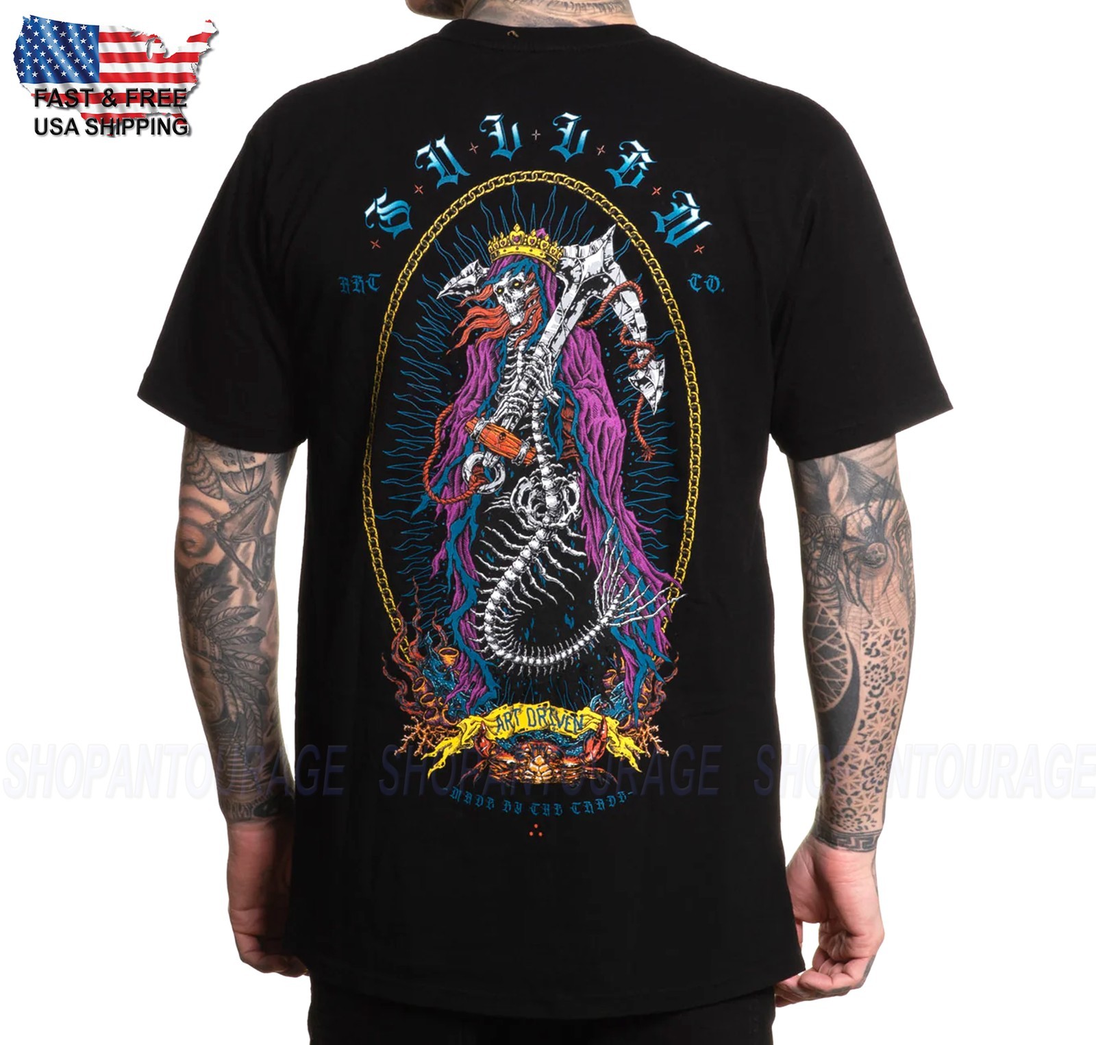 Sullen Art Collective Mermaid Premium Fit SCM7127 Short Sleeve T-shirt For Men gallery