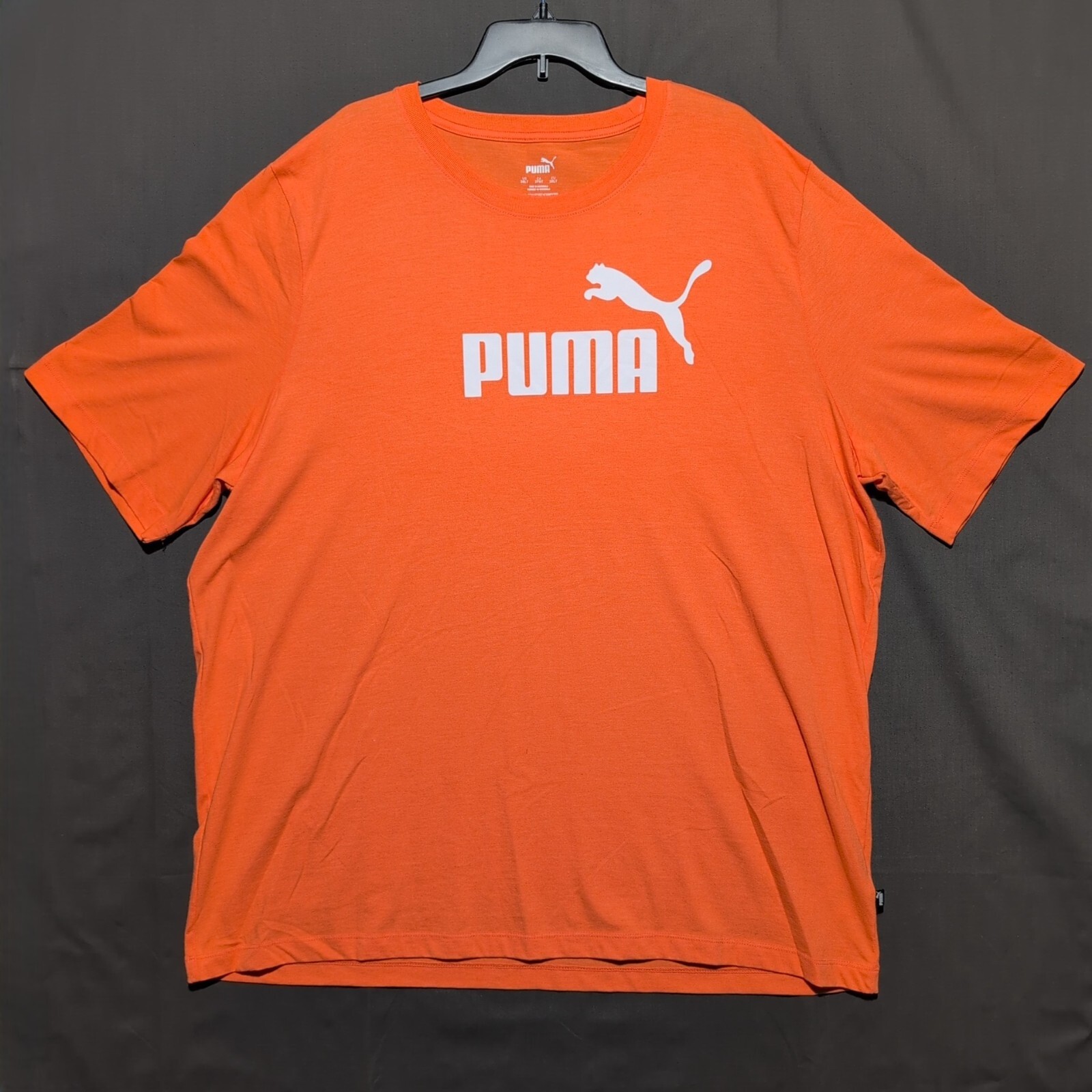 Puma Essentials Logo Crew Neck T-shirt Men's 3XLT Orange gallery