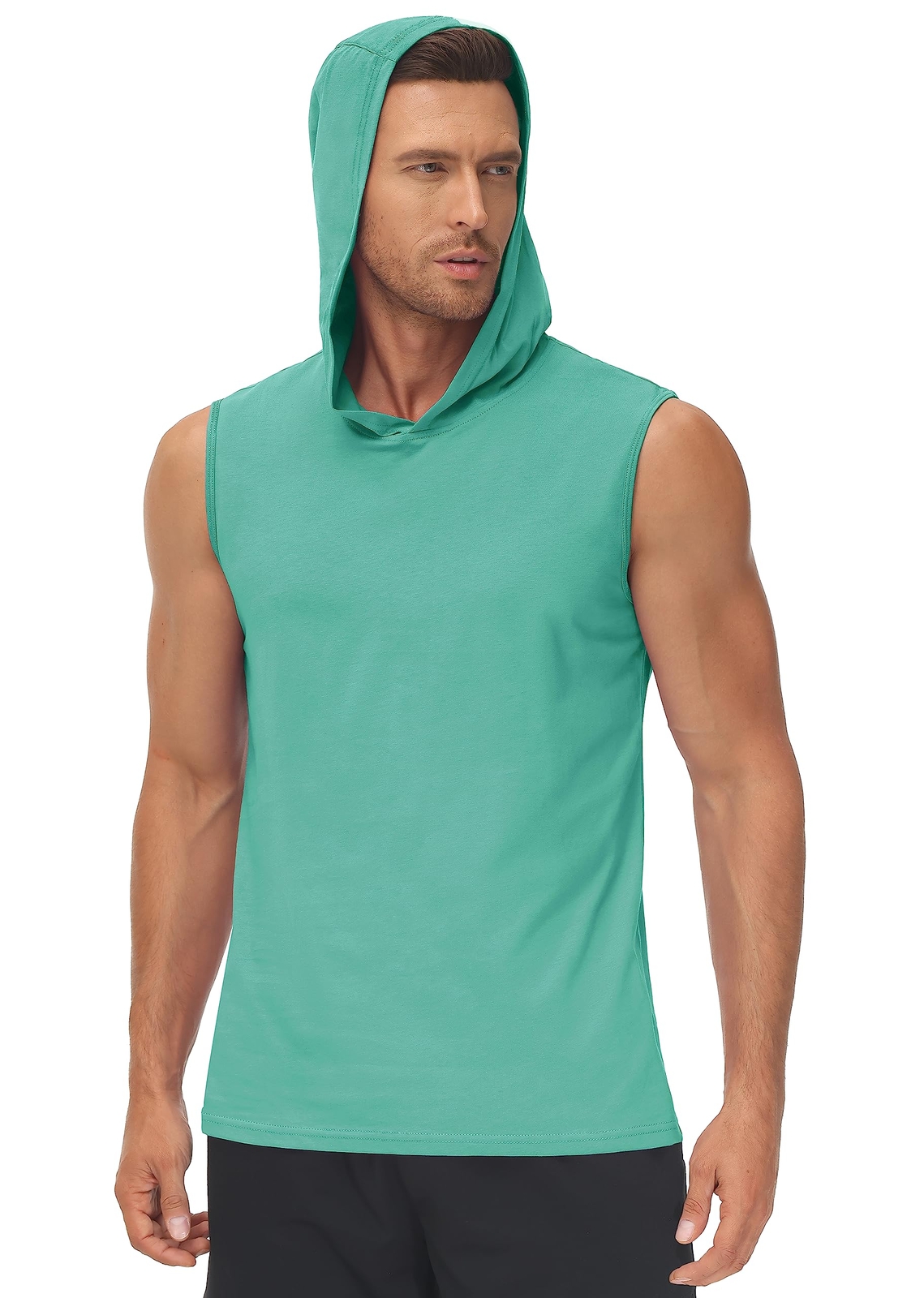 Men’s Muscle Hoodies Sleeveless Tank Tops Gym Fitness Running Sport Vest T-Shirt