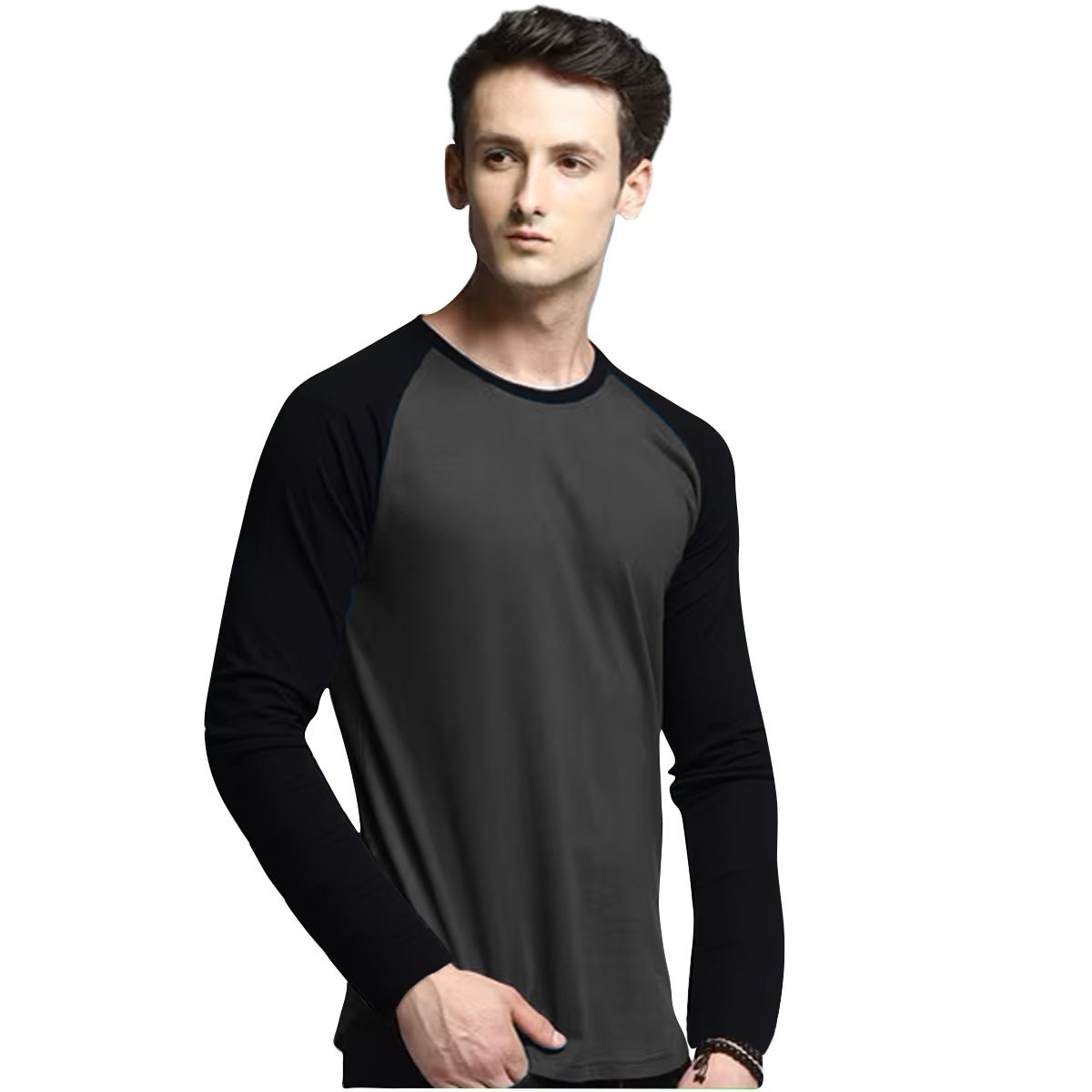 Mens Long Sleeve Raglan T-Shirt Baseball Team Teen Tee Fashion Crew Neck S-2X gallery