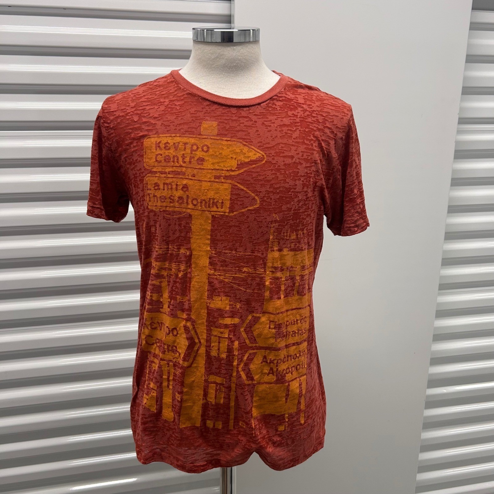 Wet Cement Mens Graphic T-shirt Minimalist Print Rocker Grunge see-through XL gallery