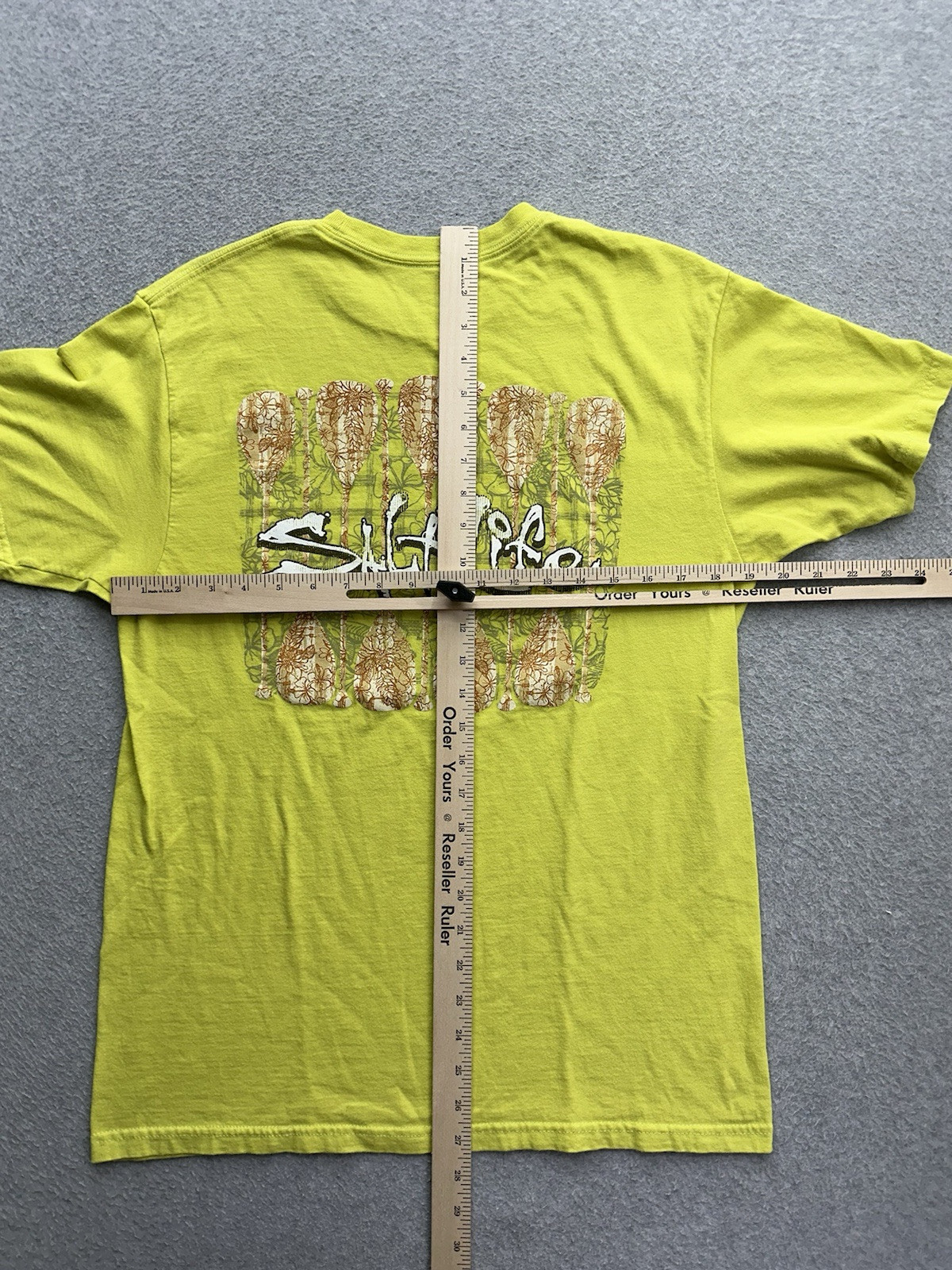 Salt Life Fishing Graphic T Shirt Short Sleeve Adult M Safety Yellow gallery