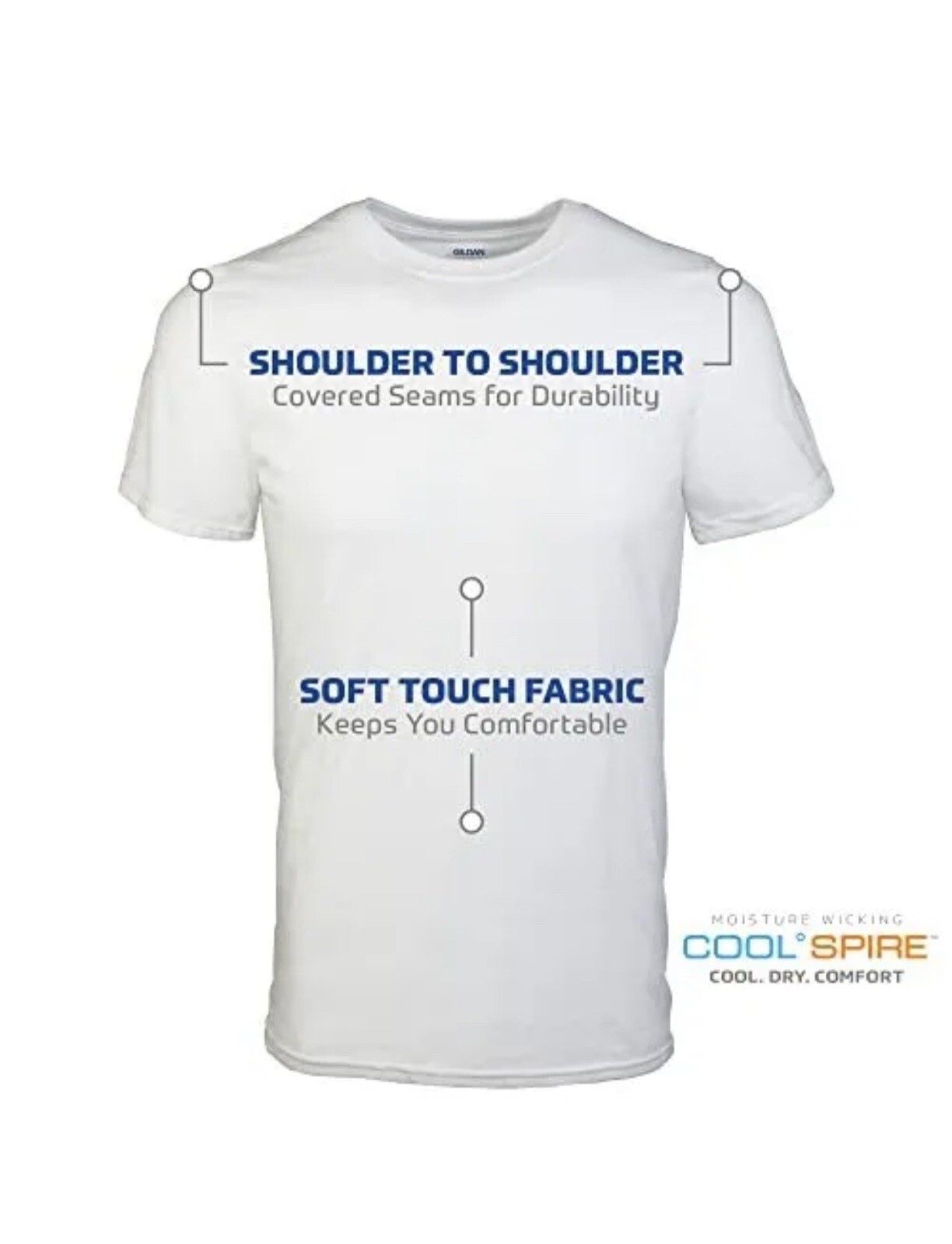 Men's Crew T-Shirts, Multipack, Style G1100, White (6-Pack), Small gallery