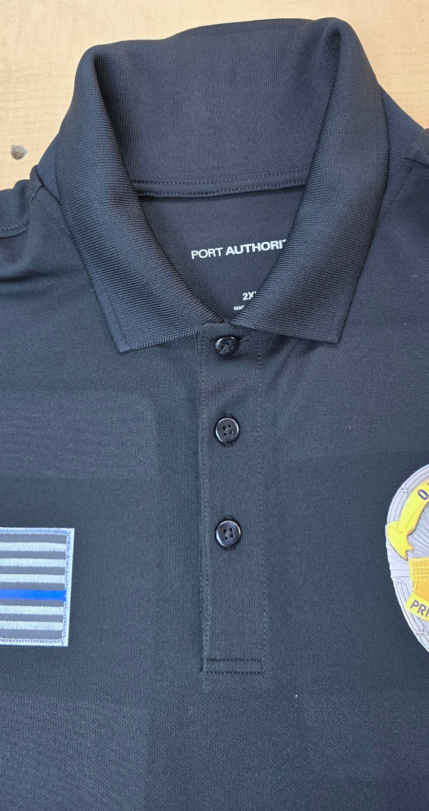 Security polo shirt 3D Effect Print Black Adult collar Private Security Uniform gallery