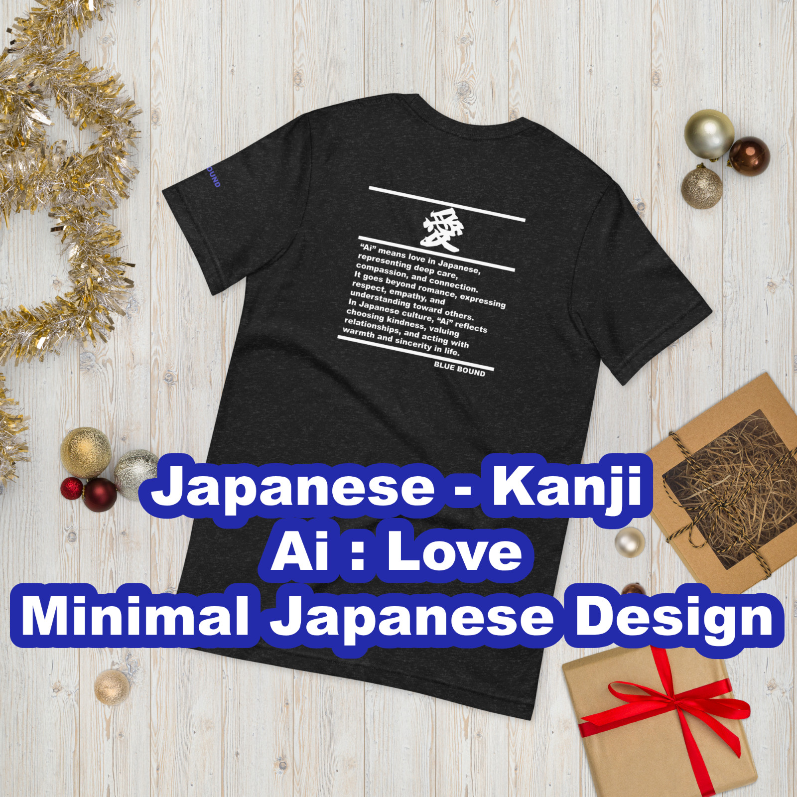 Unisex T-Shirt Kanji “愛 - Ai as Love” Japanese Minimal Graphic Tee gallery