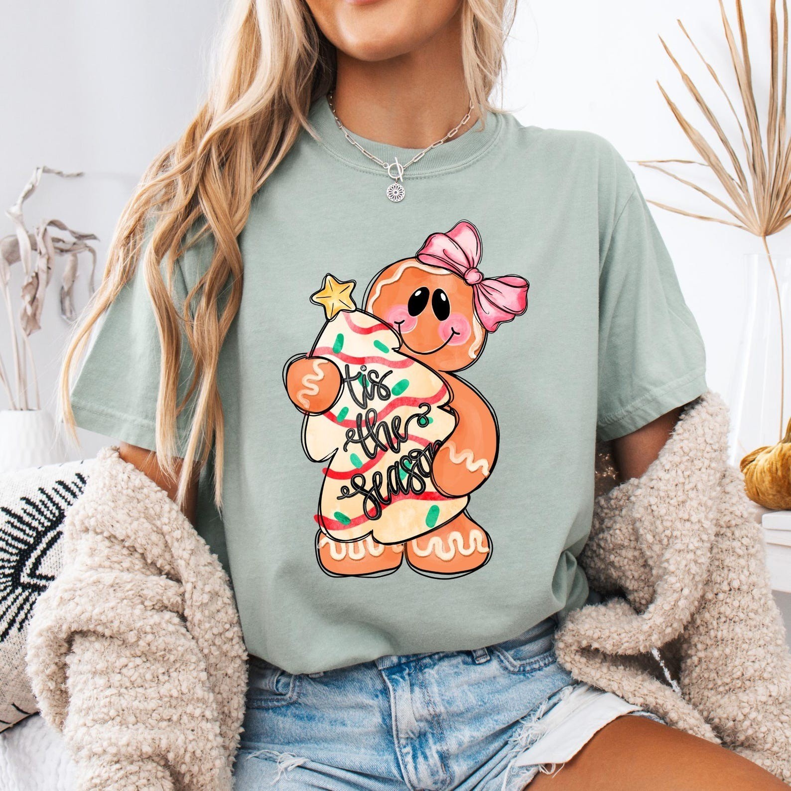 Tis The Season Gingerbread Merry Christmas Shirt Christmas Holiday Gift Lovers gallery