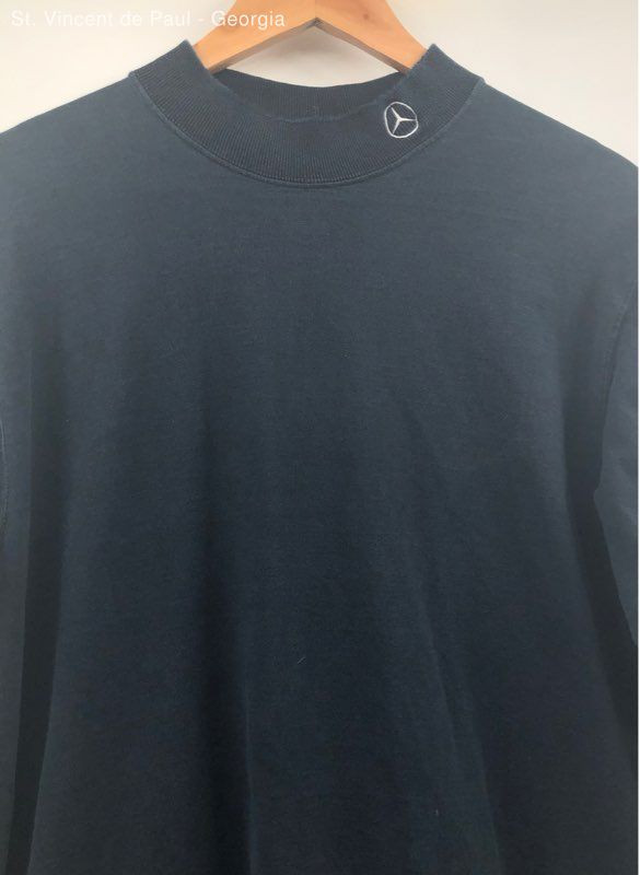 Fruit of the Loom Black High Neck Mercedes Benz LS 100% Cotton Shirt - Size L gallery