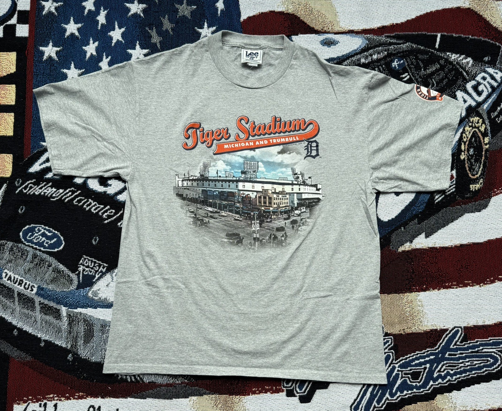 Vintage 1999 Detroit Tigers Tiger Stadium Final Season Tshirt Men’s XL Lee