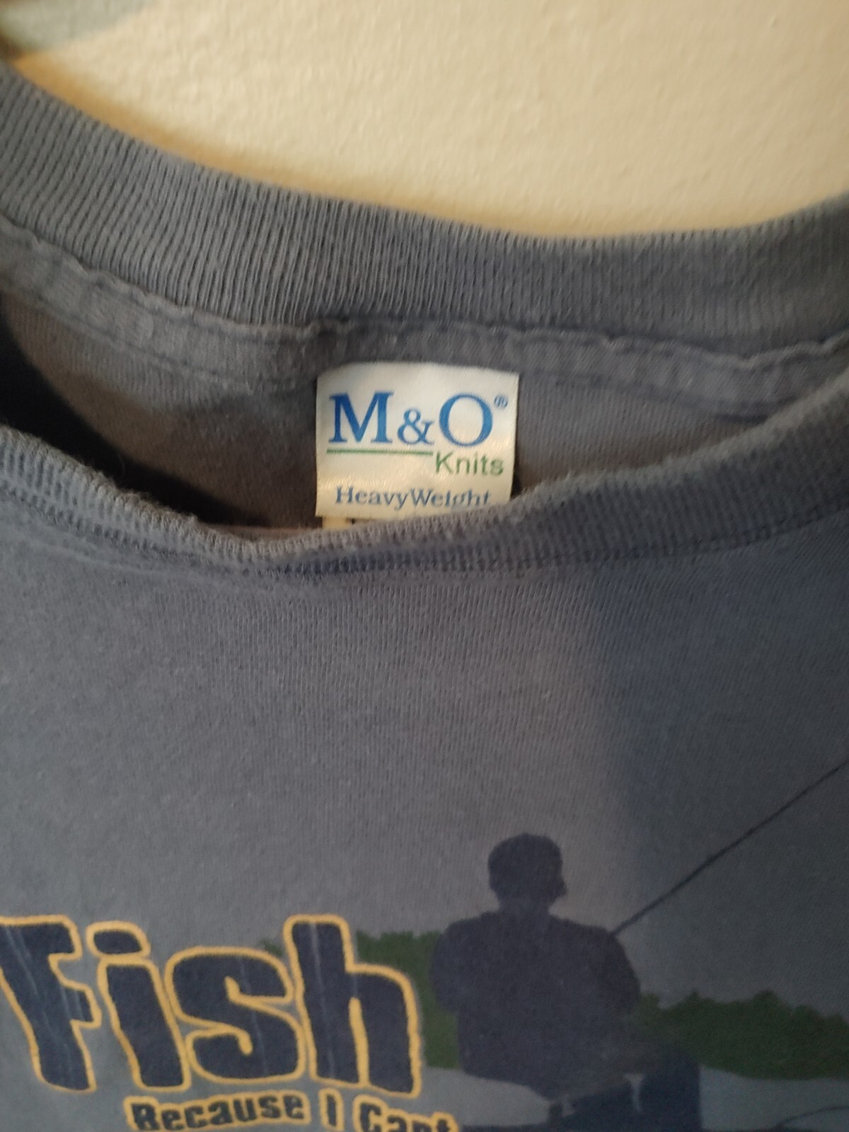 M & O Blue Fisherman T Shirt Sz L gallery