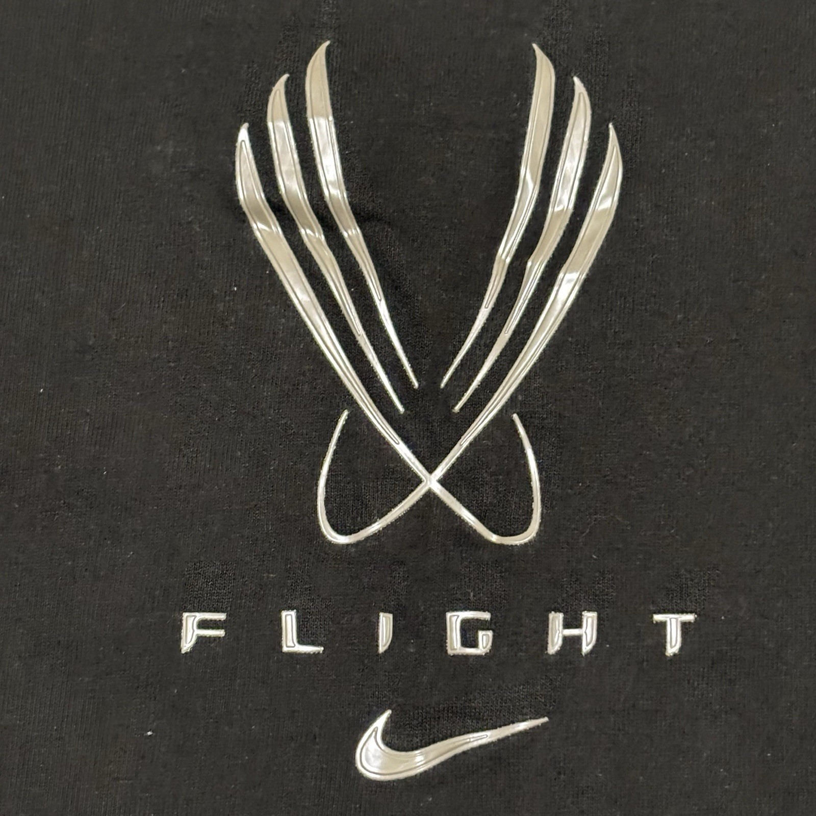 Vintage Y2K 80s 90s Made In USA Nike Flight Basketball Black T Shirt Mens XL gallery