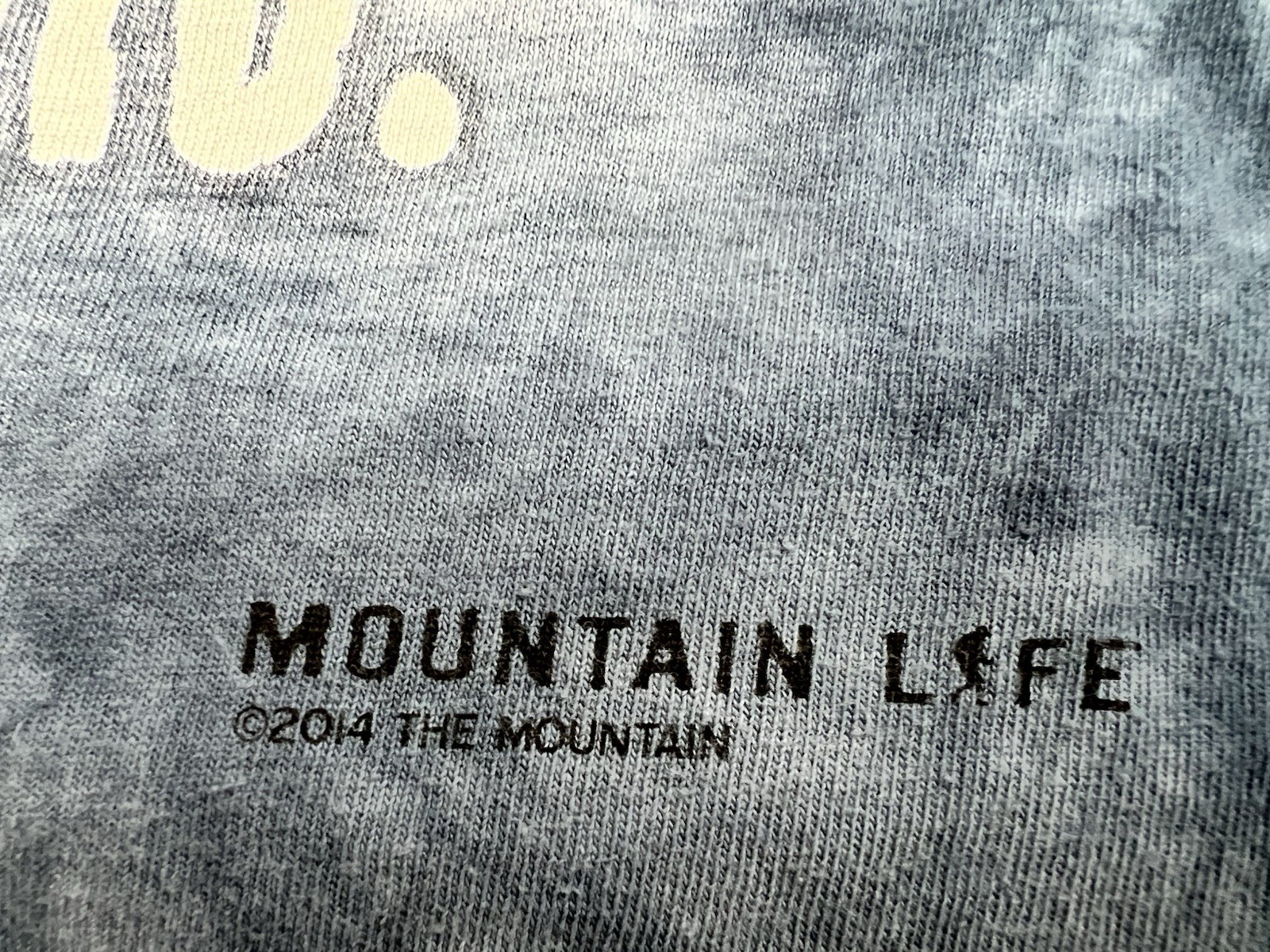 The Mountain Shirt Mens XL Blue Tie Dye Short Sleeve Bear Fishing Fisherman S/S gallery