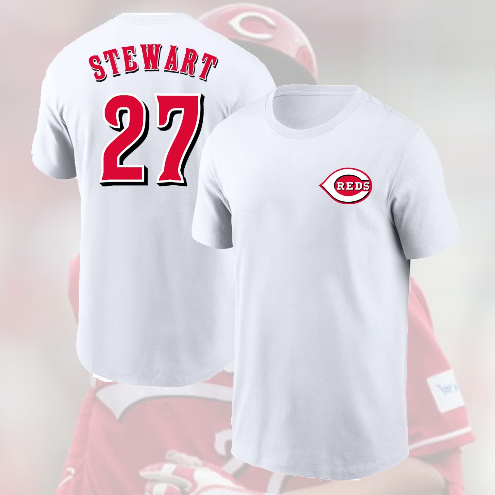 HOT ITEM! Sal Stewart #27 Cincinnati Reds 2026 Name & Number Fan Gifts gallery