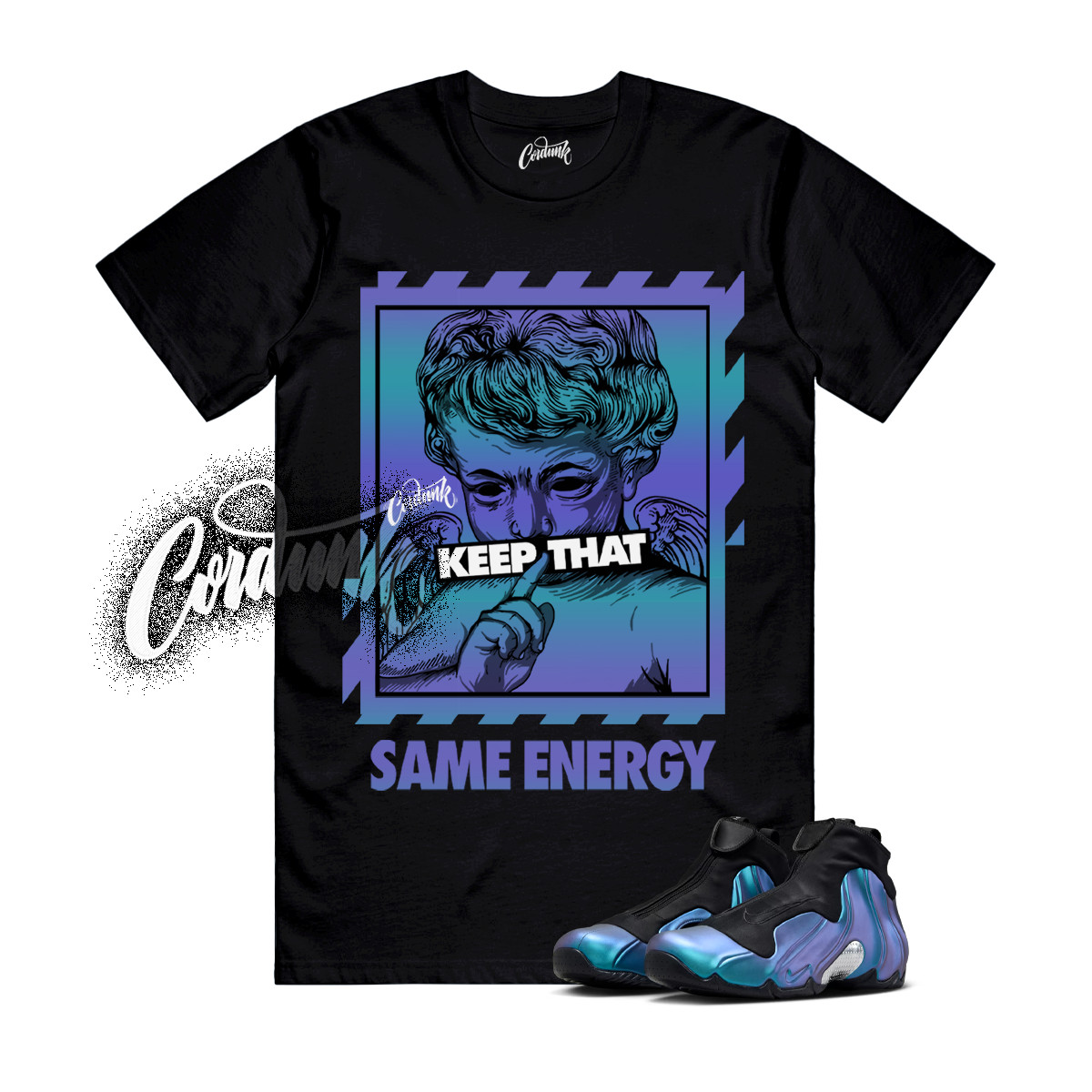 Flightposite Dusty Cactus Persian Violet Metallic Silver T Shirt Match ENERGY