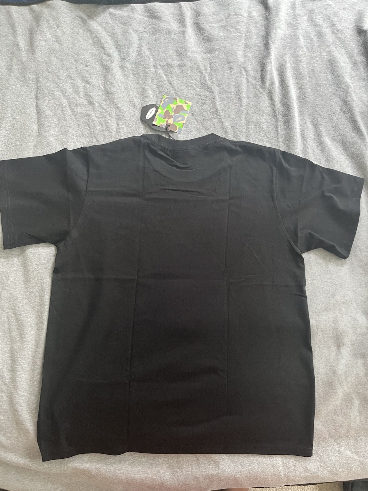A Bathing Ape BAPE Baby Milo Black Graphic Print Logo Crew Neck T-Shirt M gallery
