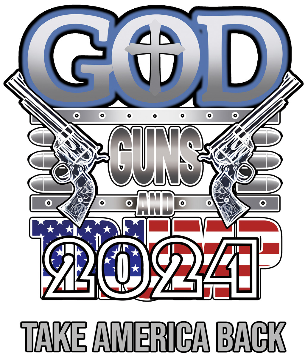 GOD GUNS TAKE AMERICA BACK TRUMP 2024 SELF IRON ON HEAT TRANSFER For T shirt LOT