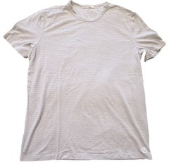 Marine Layer Mens Pattern Textured Stripe Tee Beige Small Super Soft