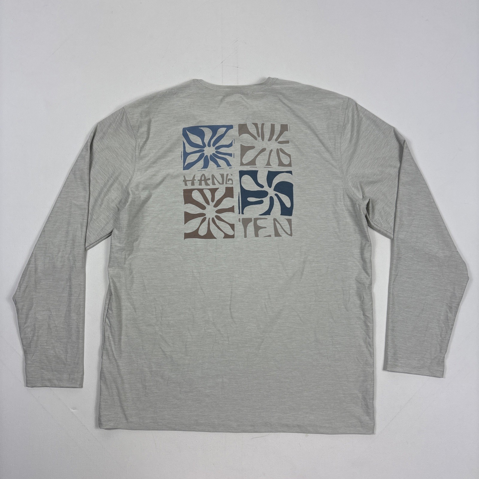 Hang Ten Mens Long Sleeve Sun Tee Shirt UPF 50+ Quick Dry Stretch Blue Medium gallery