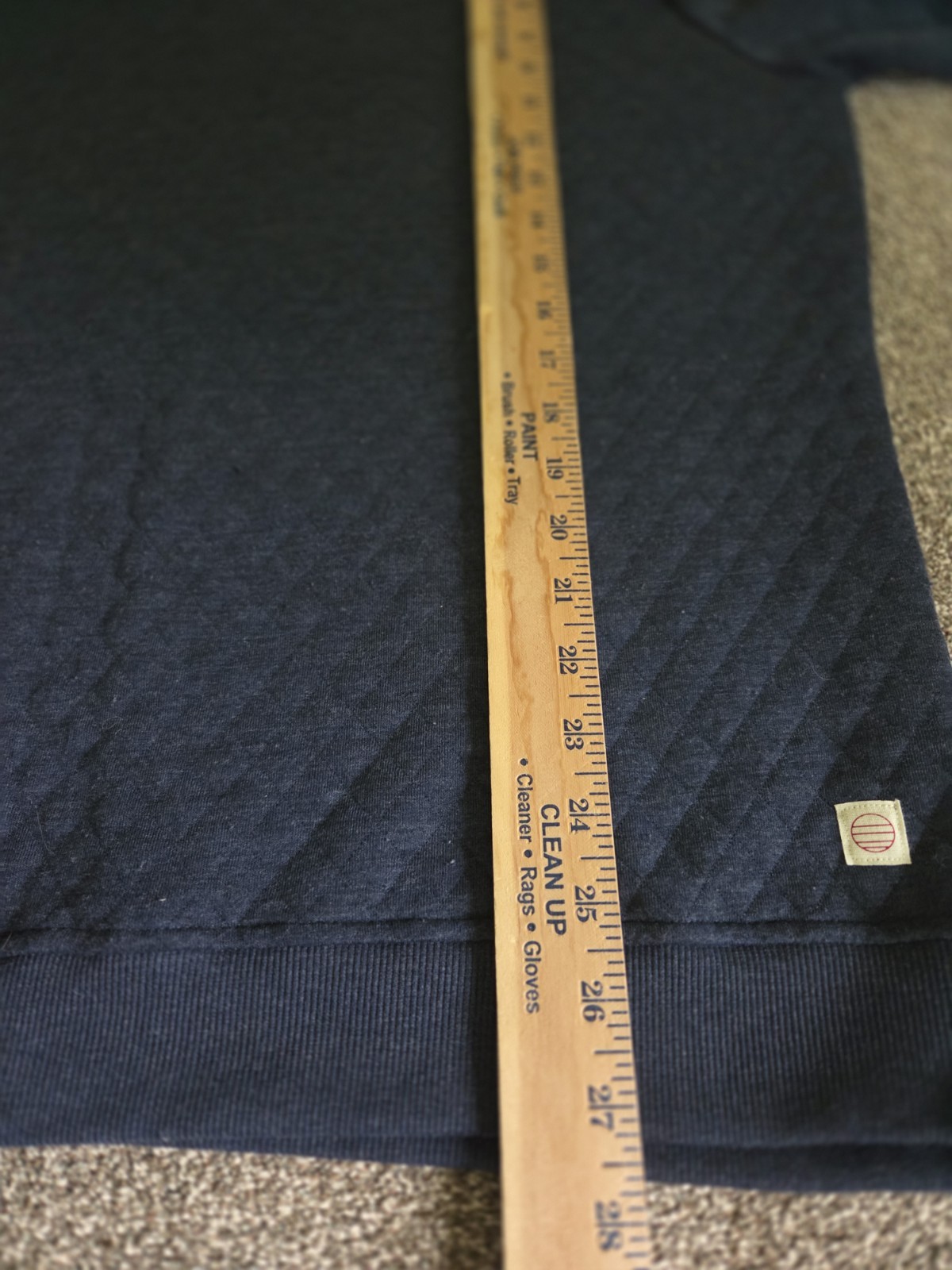 MARINE LAYER Corbet Quilted Crewneck Men's Pullover Size Large Navy gallery