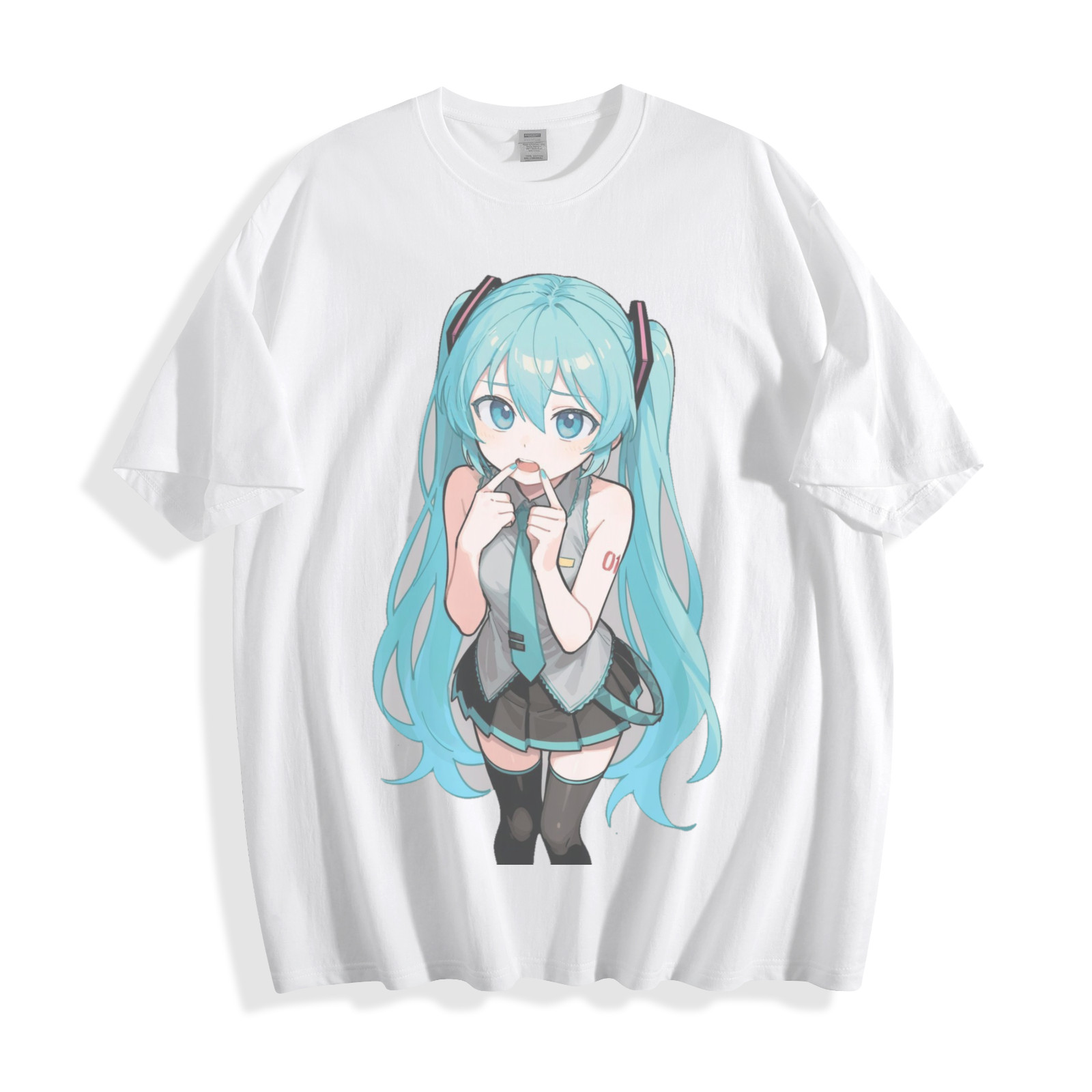 Hatsune Miku Playful Wink T-Shirt - Charming Anime Flair Unisex Tee gallery