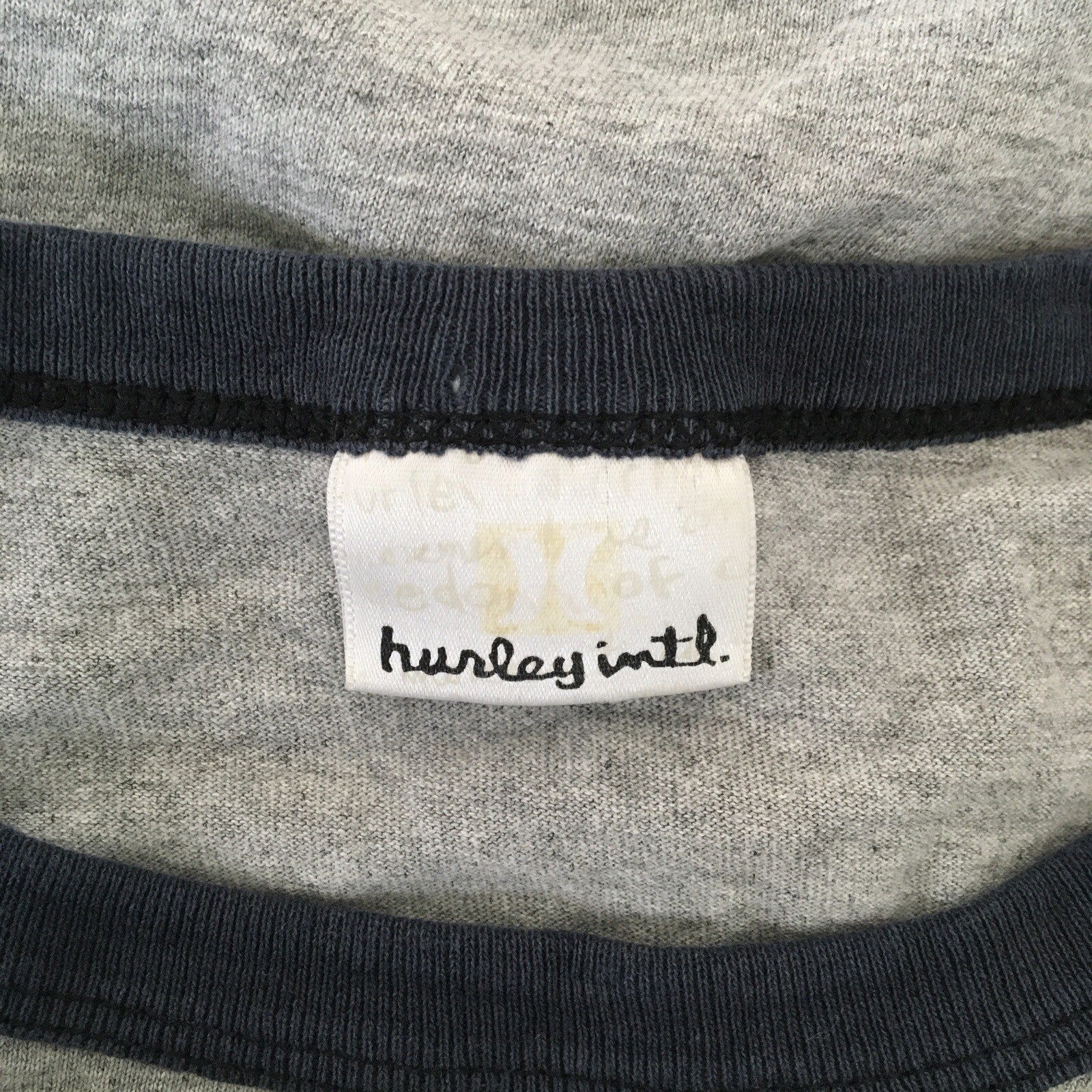VTG 90s y2k Hurley Intl Fun Company Gray Ringer Heather T-Shirt M USA MADE Skate gallery