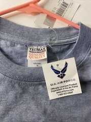 Airforce Script Logo Teemax Cotton Short Sleeve Blue T-Shirt Men’s Xl