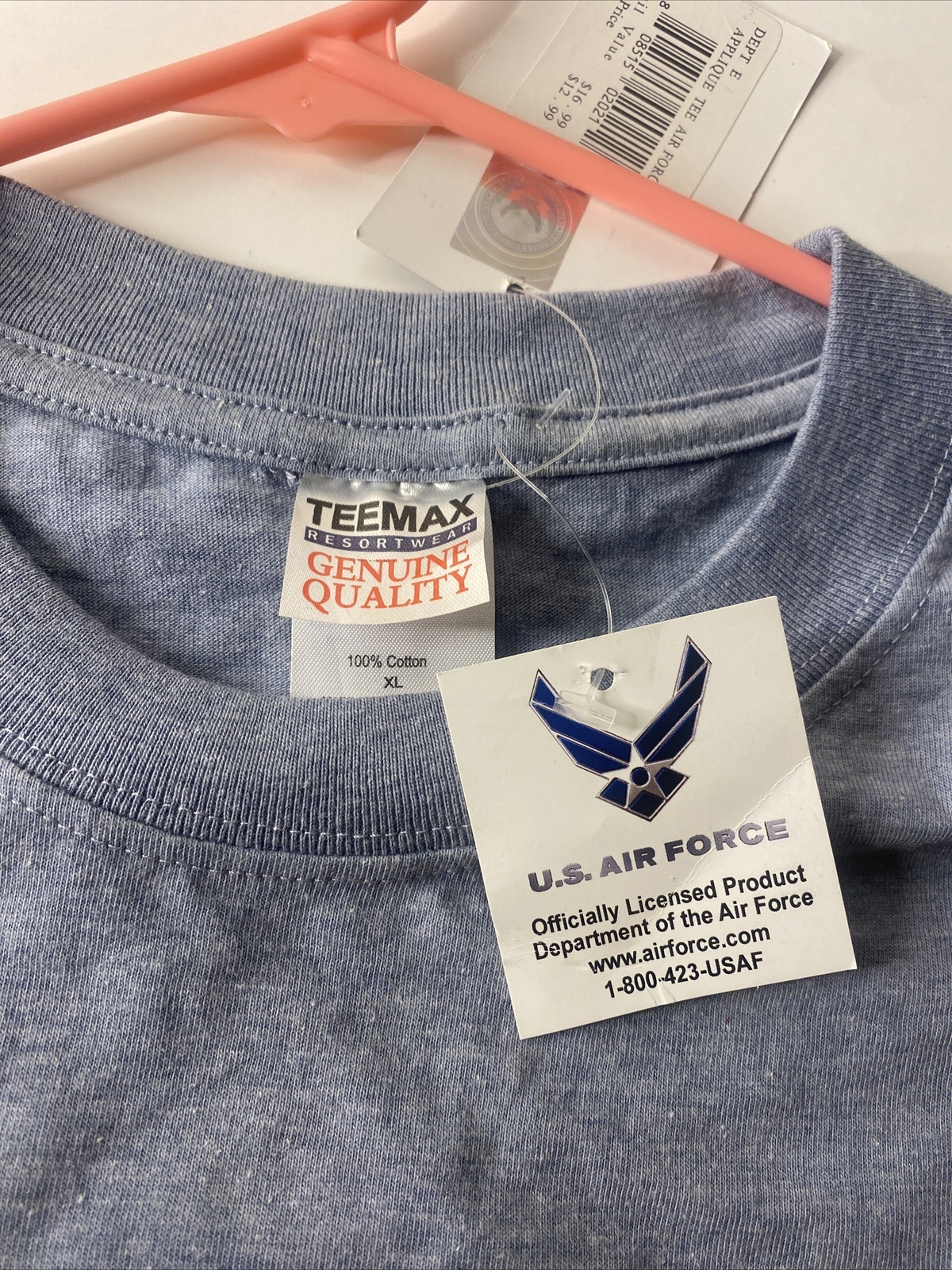 Airforce Script Logo Teemax Cotton Short Sleeve Blue T-Shirt Men's Xl gallery