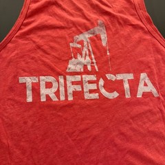 Bella + Canvas Triblend Trifecta Oil Derrick Graphic Tank Top Heather Red Large