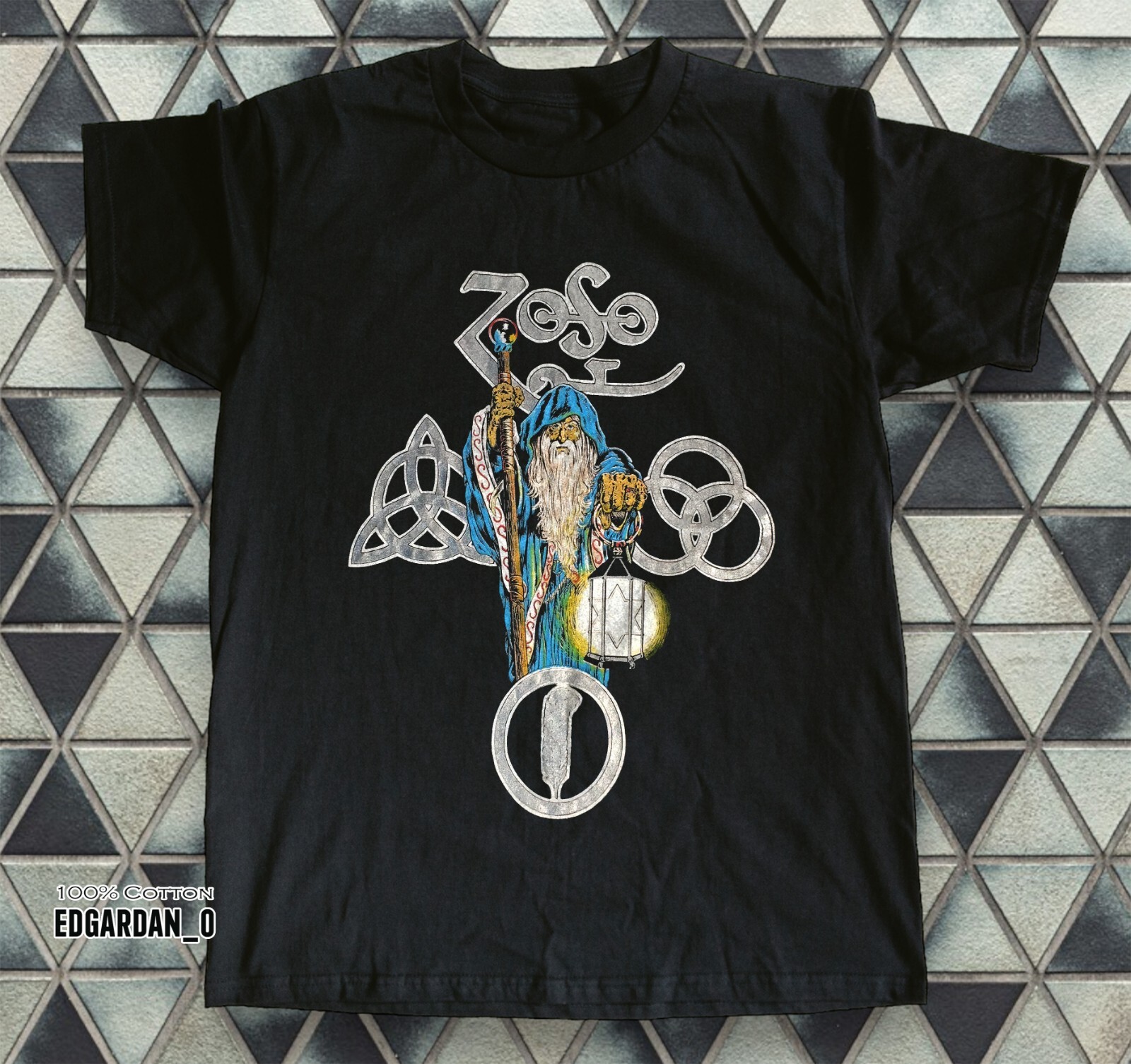 Led Zeppelin Zoso The Hermit Wizard Black Unisex T-shirt Size S-5XL gallery