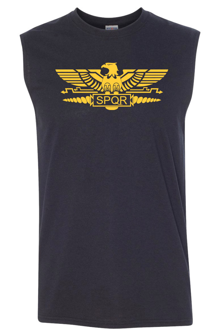 SPQR Roman Gladiator Imperial Golden Eagle SLEEVELESS T-shirt - Roman Centurion gallery