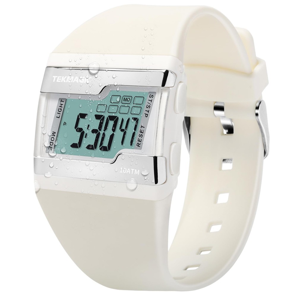 Digital Swimming Diving Wristwatch, 10 ATM Waterproof, Lap Stopwatch, Alarm