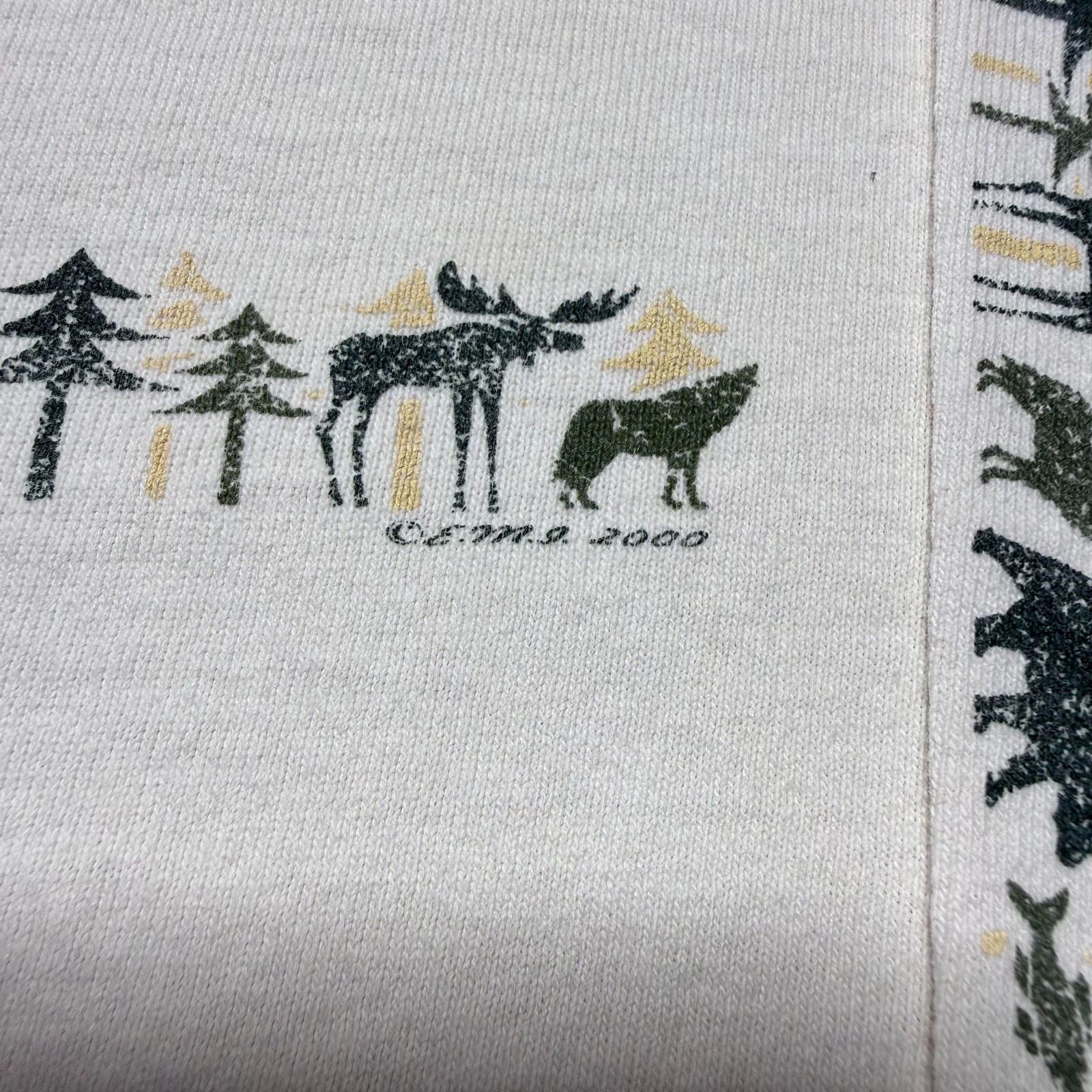 Vintage 2000 Alaska Wildlife Nature Outdoor Graphic Long Sleeve Shirt USA Large gallery