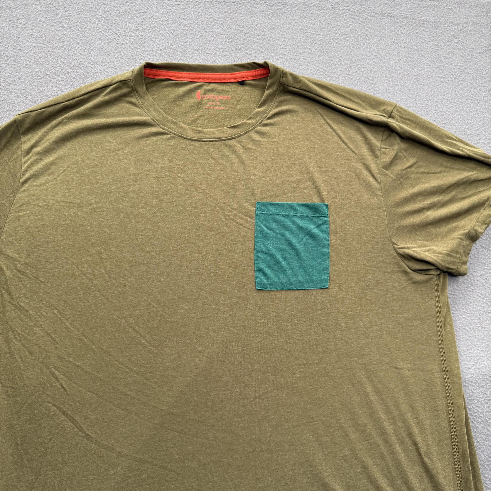 Cotopaxi Shirt Mens 2XL Green Pocket Tee Recycled Polyester Tencel Tagless gallery