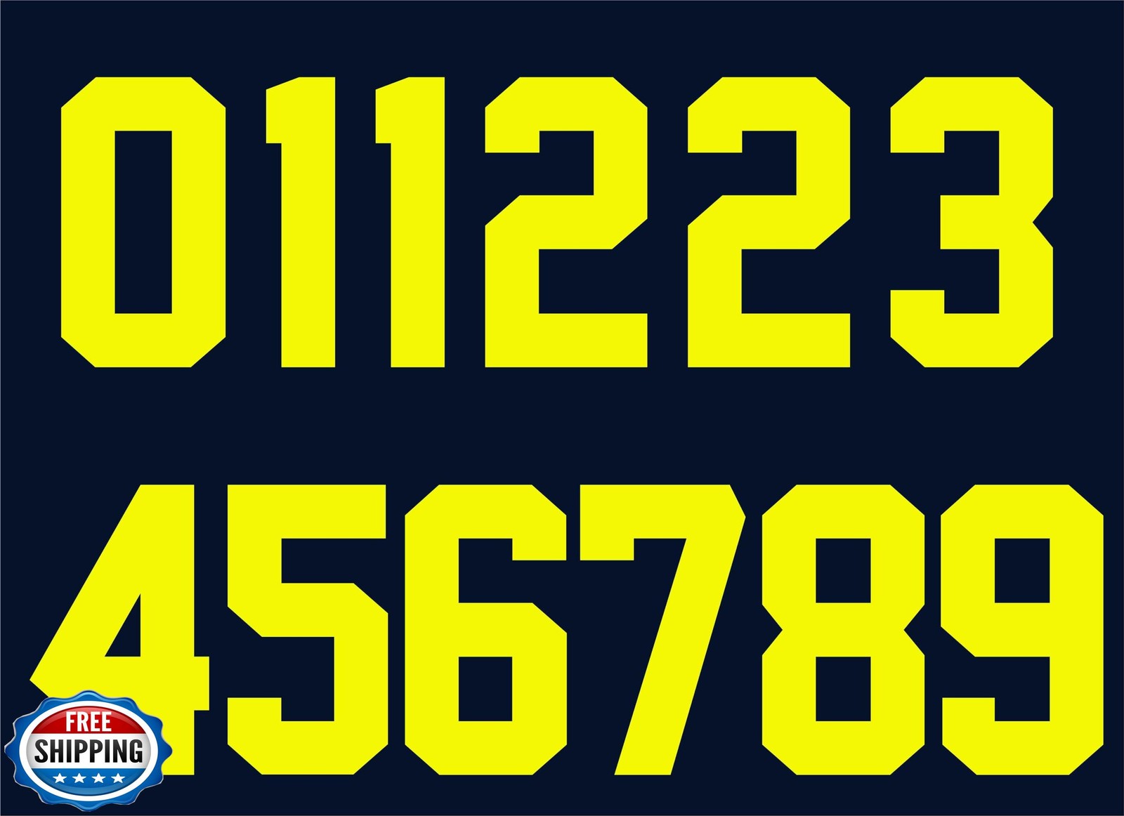 Numbers Kit(0-9),6″ Tall for Sports T-Shirt Jersey Football Baseball,Iron On,