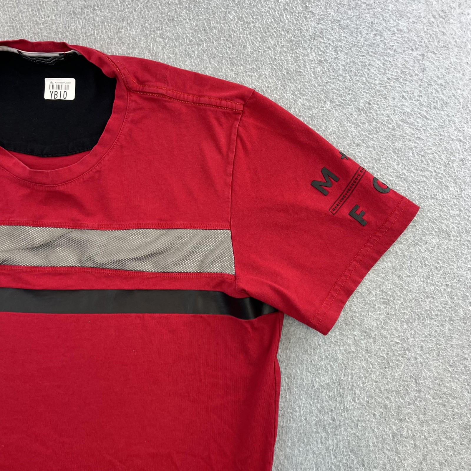Marithe Francois Girbaud Shirt Mens Medium Red Stripe Graphic Short Sleeve gallery