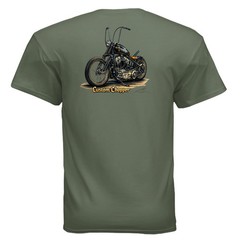 Custom Chopper 3 Vintage Motorcycle Art T-Shirt An Old Man’s Art