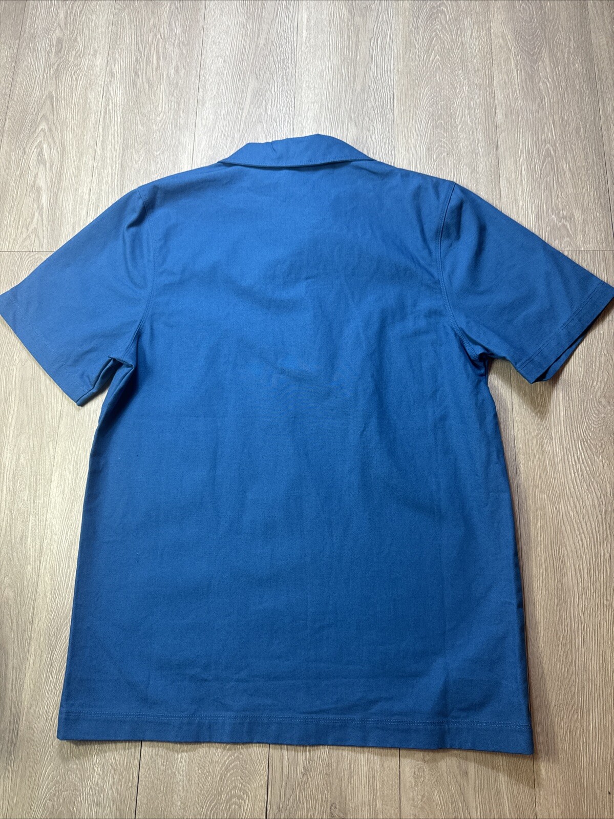 Nike Shirt Mens Small Blue Oversized Work Shirt Overshirt Canvas 1/4 Zip gallery