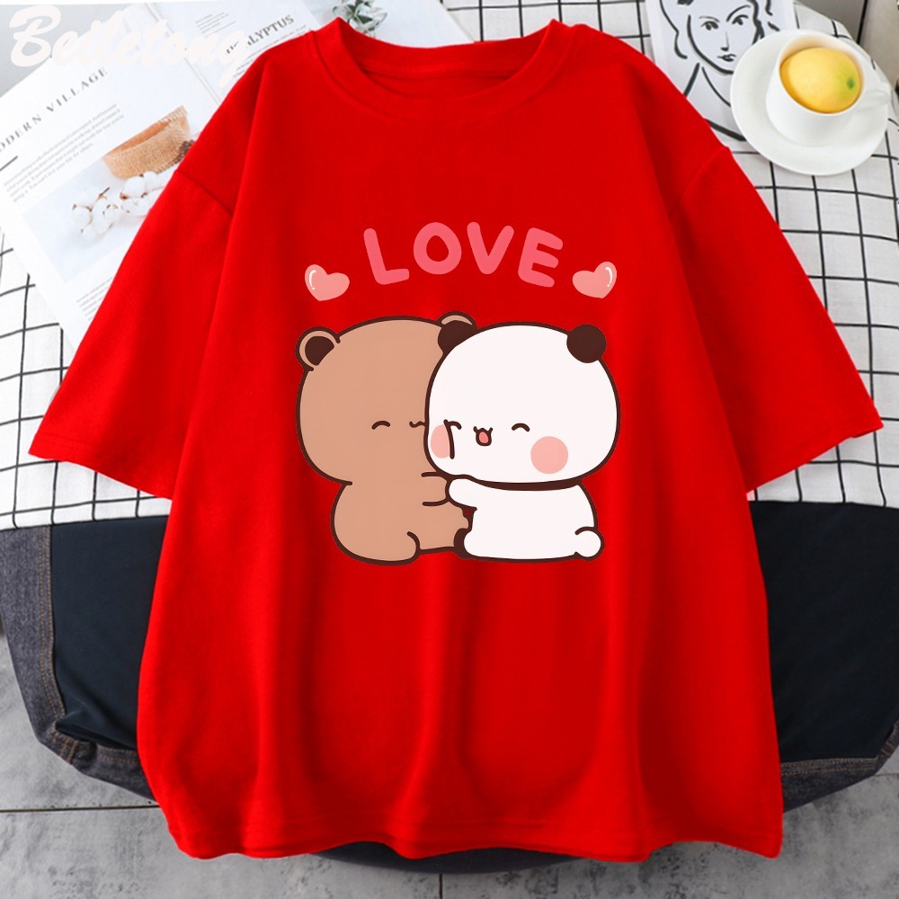 Panda Bear LOVE T Shirt Cotton Bubu Dudu Couple T-Shirt, Valentine Gifts S to 5X gallery