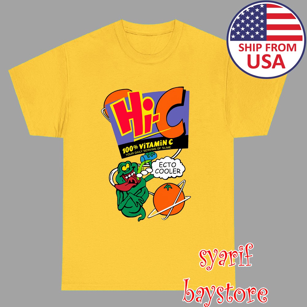 Hi C Ecto Cooler Ghost Drink Men’s Daisy Yellow Size S to 5XL