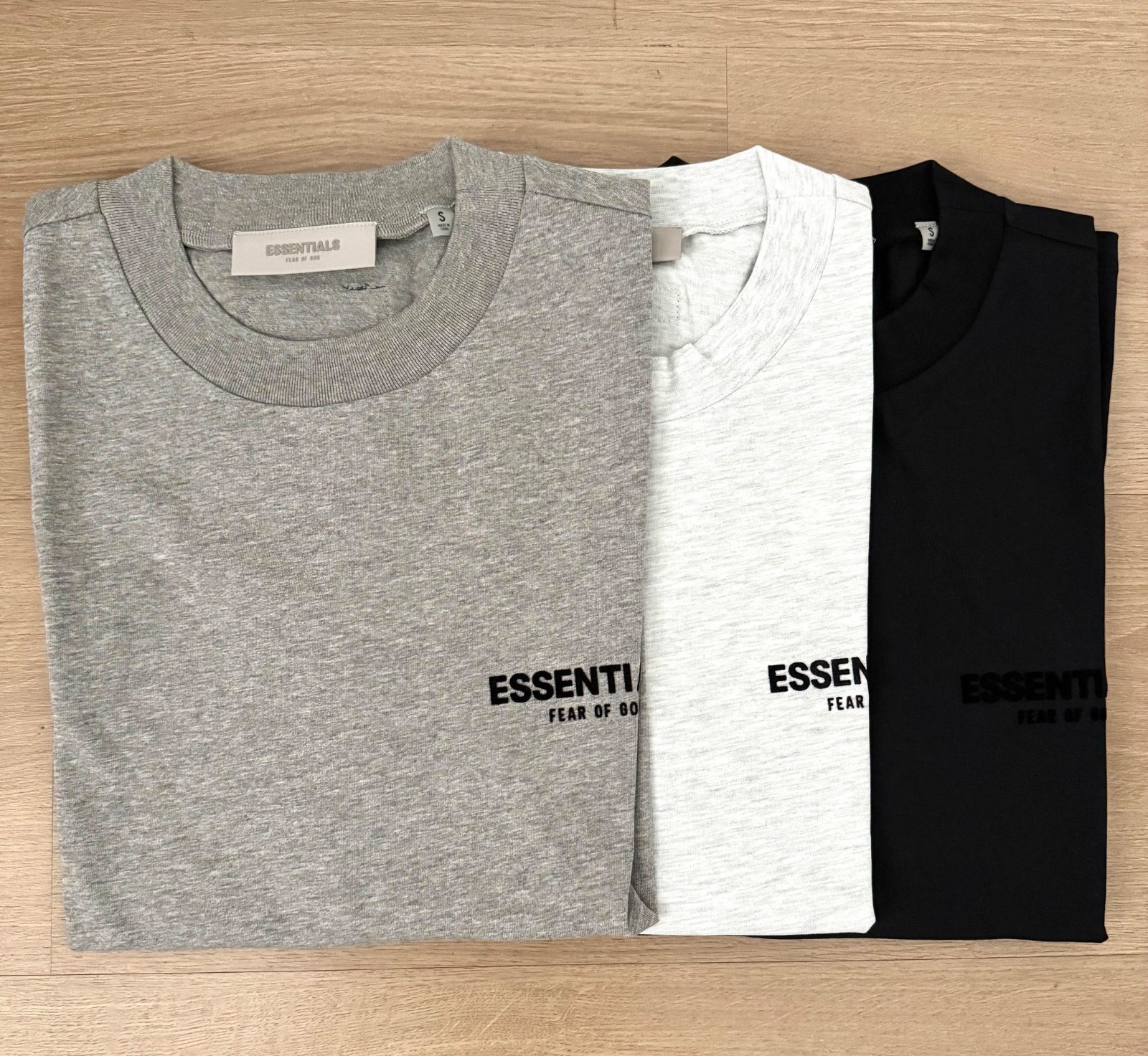 Essentials Fear of God S22 3 Colors Shirts (Black/ Light/ Dark Grey) All Size gallery