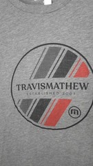 *1/2 OFF* Travis Mathew Mens Medium Round Logo Gray Short Sleeve Shirt M122