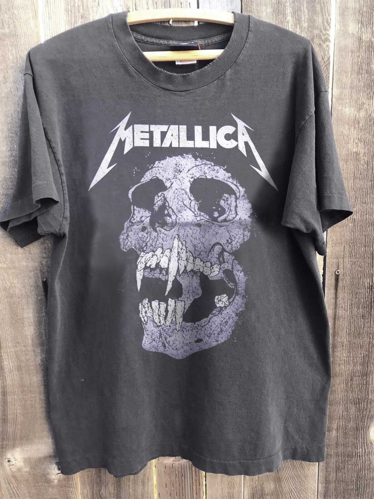 New Metallica Skull Heavy Metal Band, Charcoal T-shirt Size S-5XL