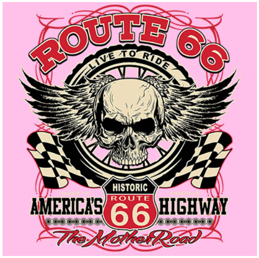 BIKER T-SHIRT-ROUTE 66-LIVE TO RIDE-AMERICA'S HIGHWAY gallery